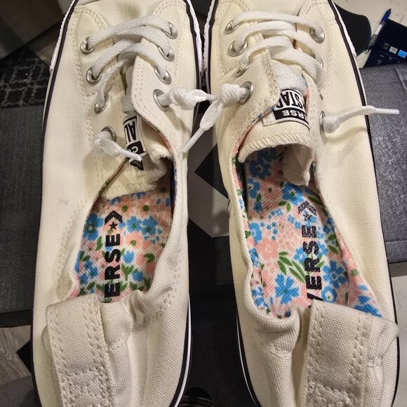 NEW Converse Chuck Taylor All Star Shoreline Slip-On Cream Womens Sz 8 A14970C - Picture 8 of 13